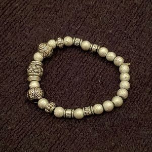 White Beaded Bracelet